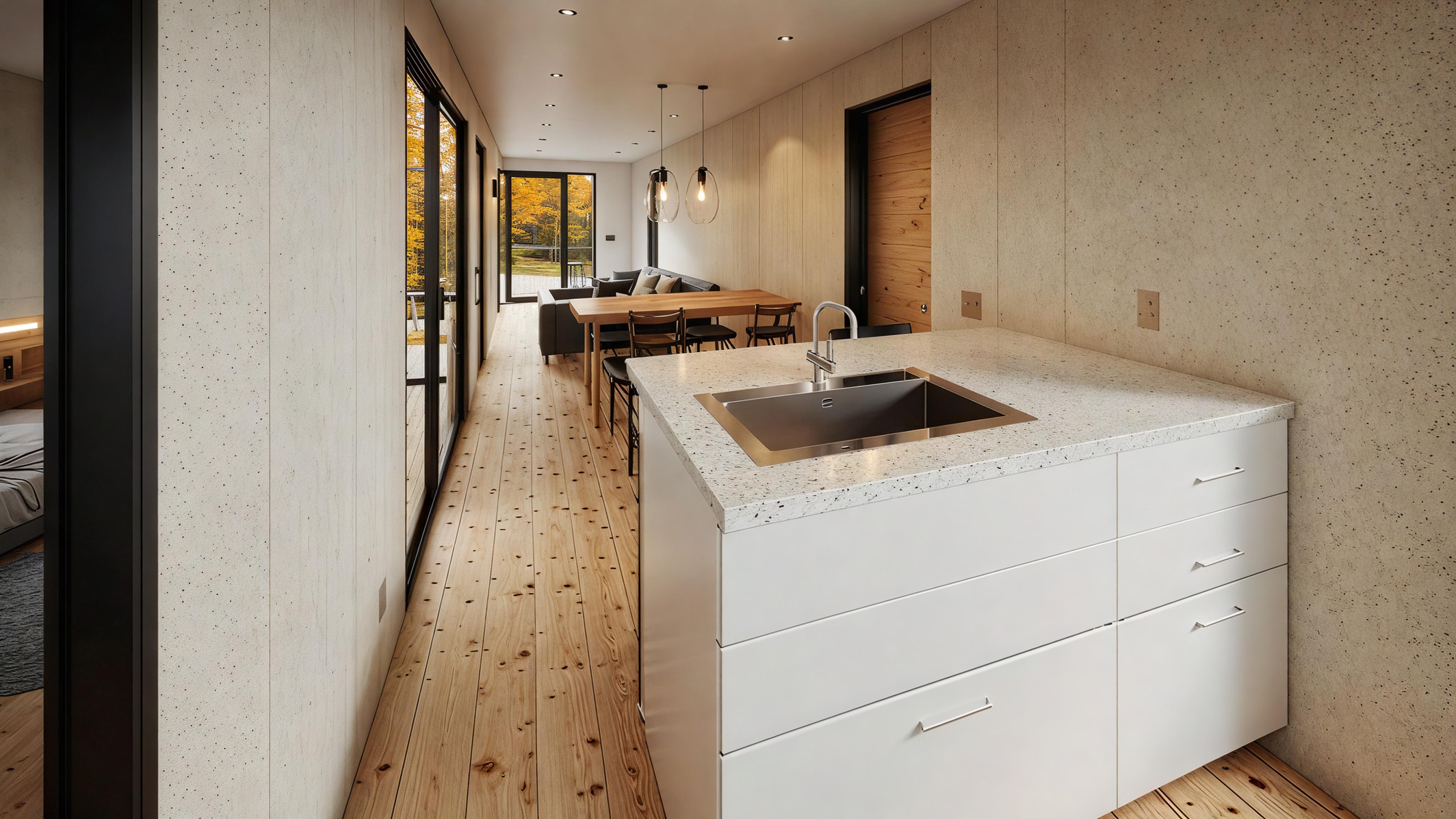 Modular living concept for compact residential design